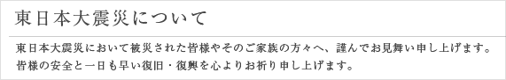 東日本大震災について